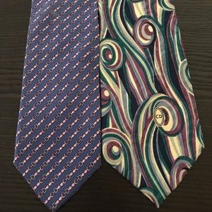 DESIGNER DIOR SILK TIE, LOT OF 2